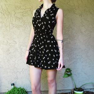 Vintage Style Dress with Bird detail